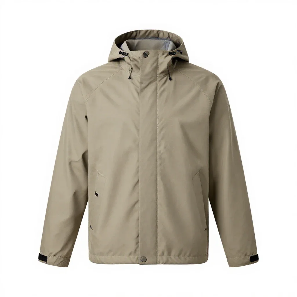 Rain jacket isolated on a white background