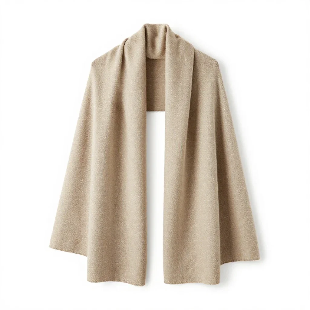 Woollen shawl isolated on a white background