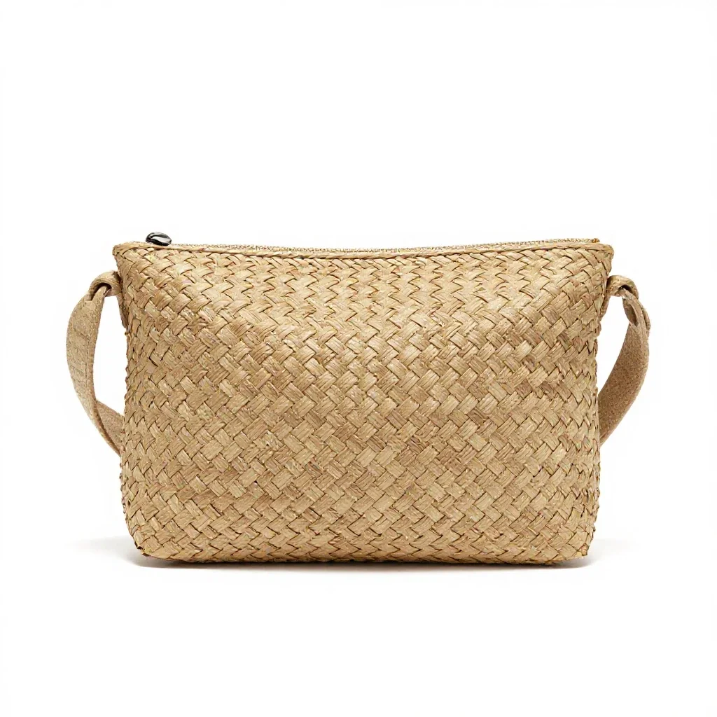 Woven belt bag isolated on a white background