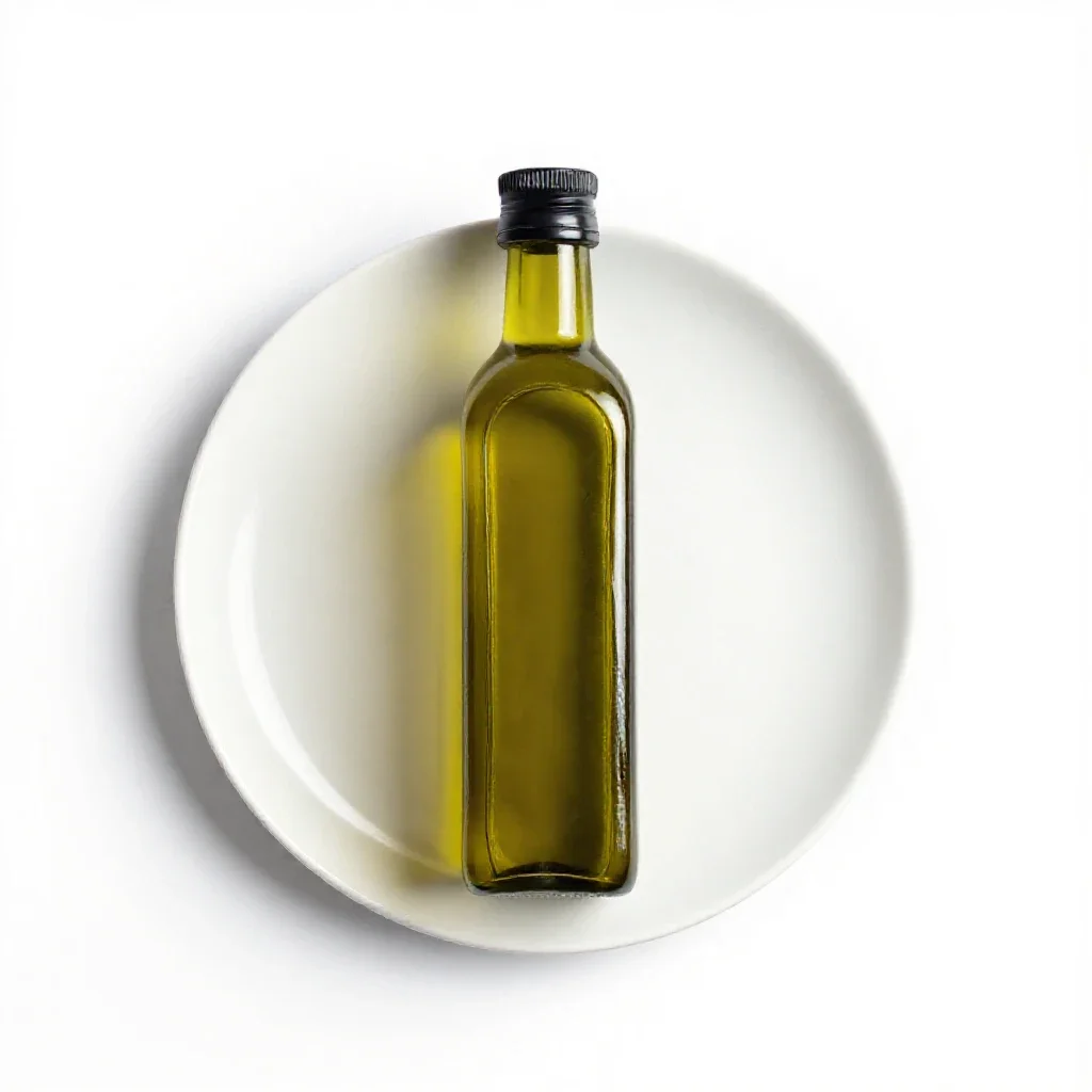 Bottle of olive oil isolated on a white background