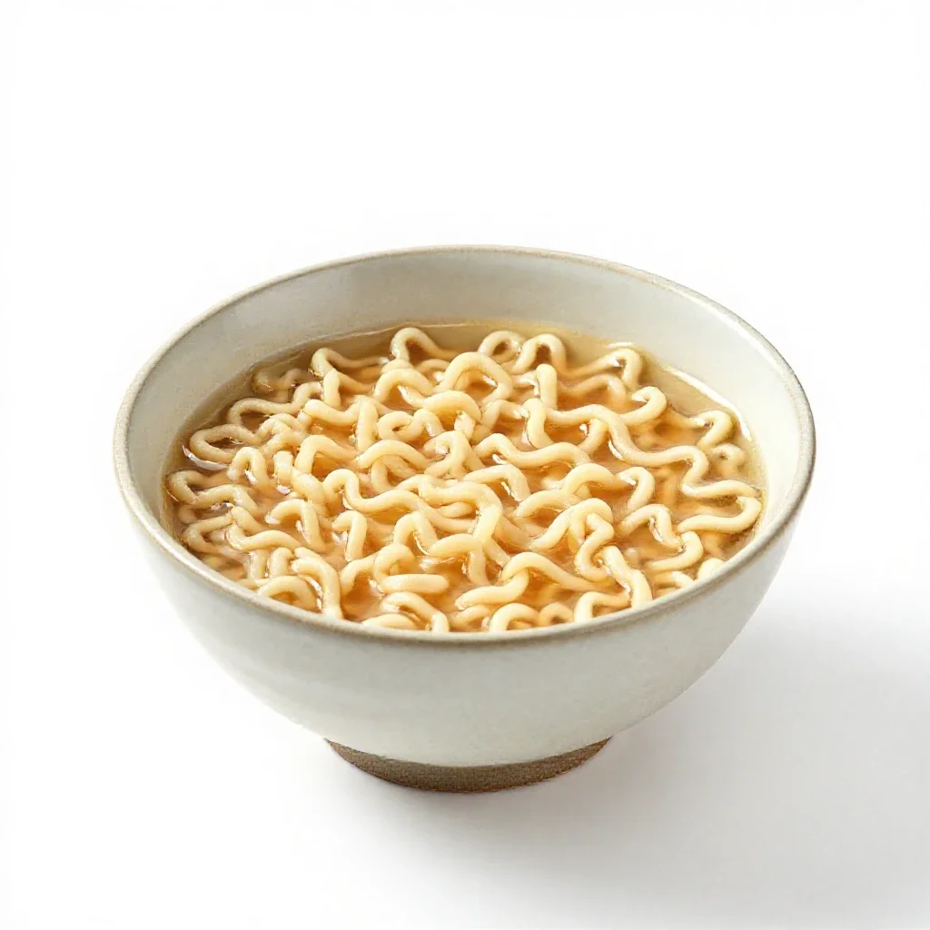 Bowl of ramen isolated on a white background
