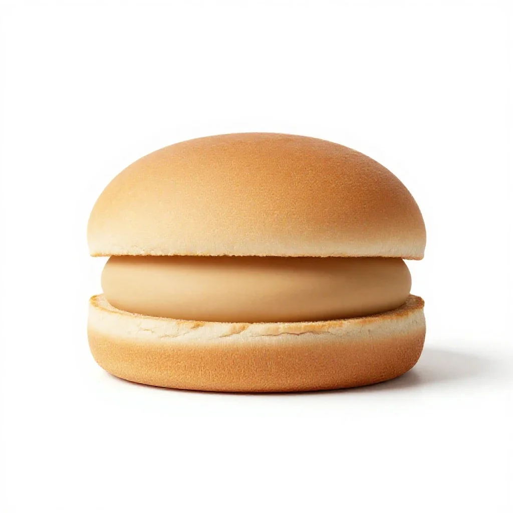 Burger with a brioche bun isolated on a white background
