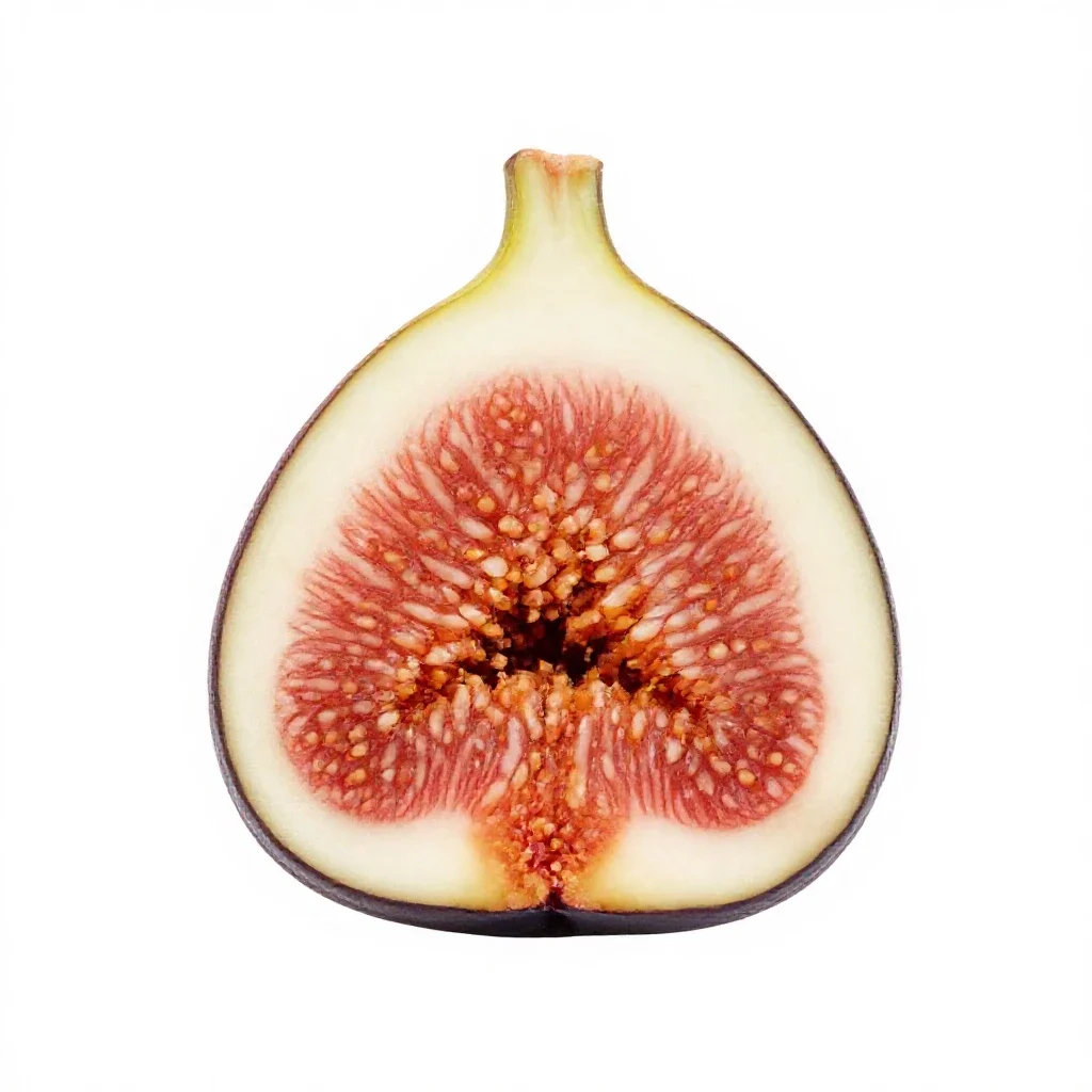 Fig cut open isolated on a white background
