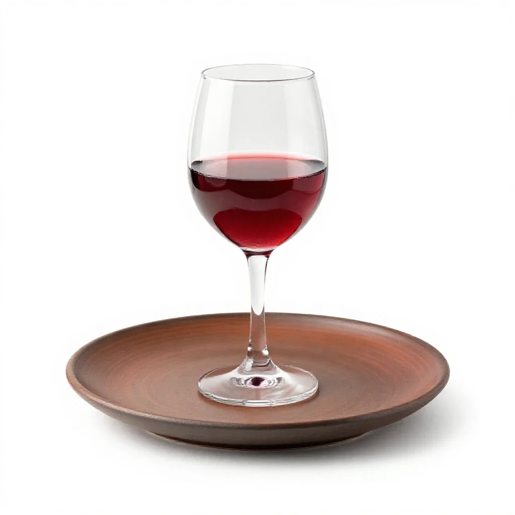 Glass of red wine isolated on a white background