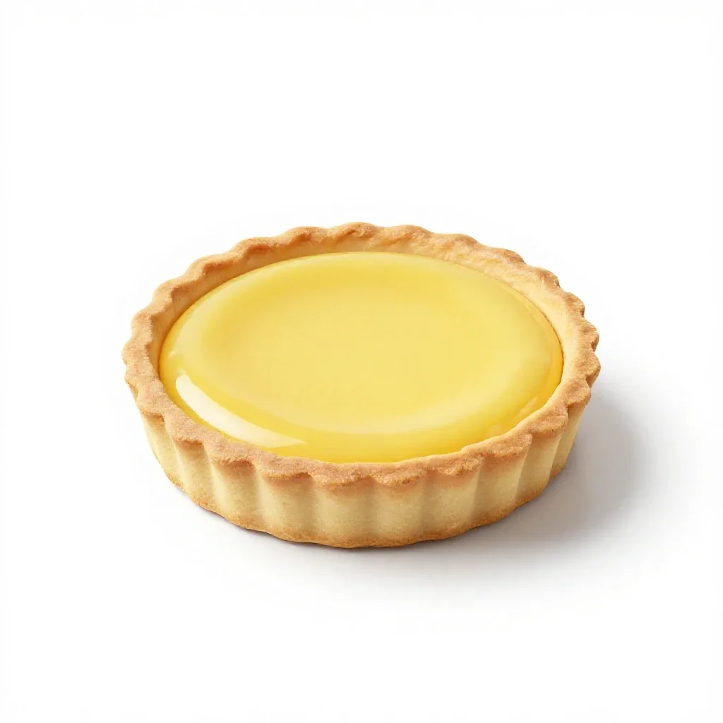 Lemon tart isolated on a white background