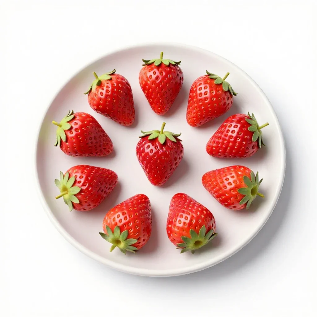 Punnet of strawberries isolated on a white background