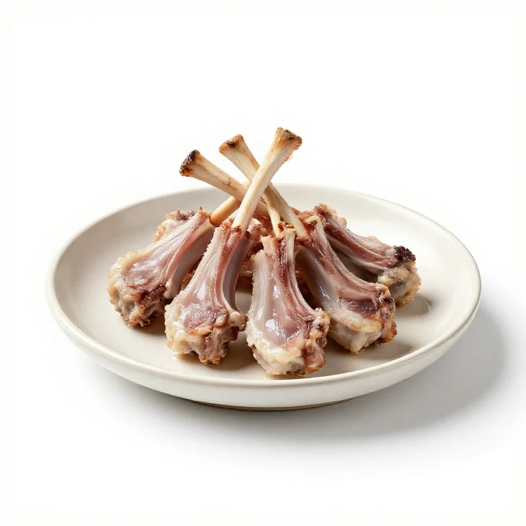 Rack of lamb isolated on a white background