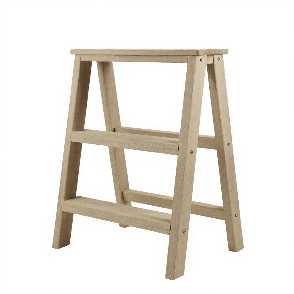 Ladder shelf isolated on a white background