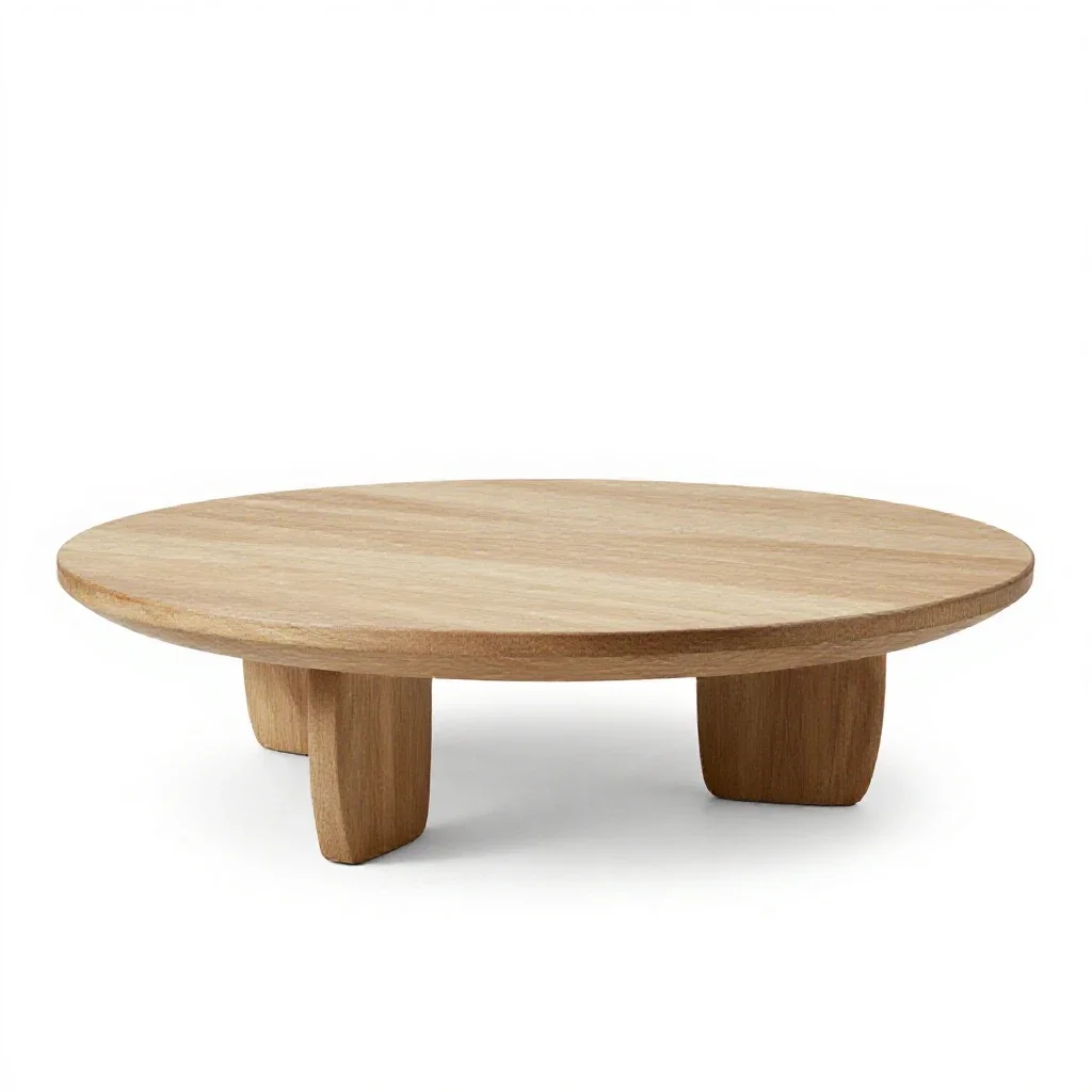 Low coffee table isolated on a white background