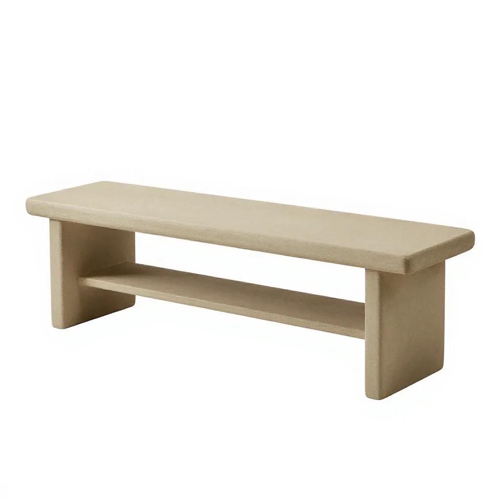 Shoe rack bench isolated on a white background