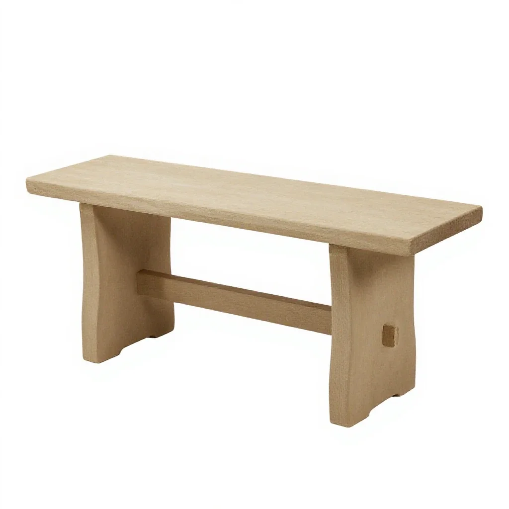 Potting bench isolated on a white background