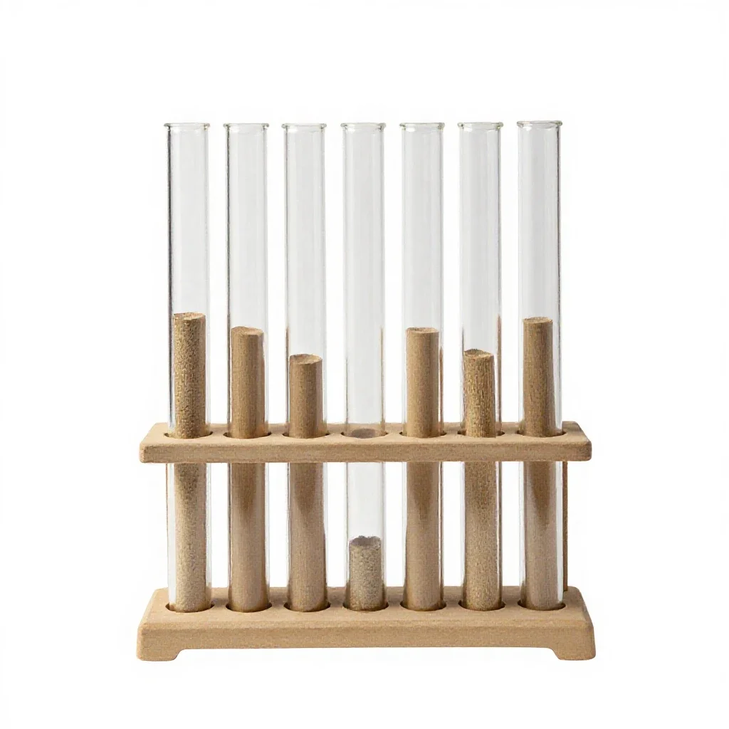 Propagation station with glass tubes isolated on a white background