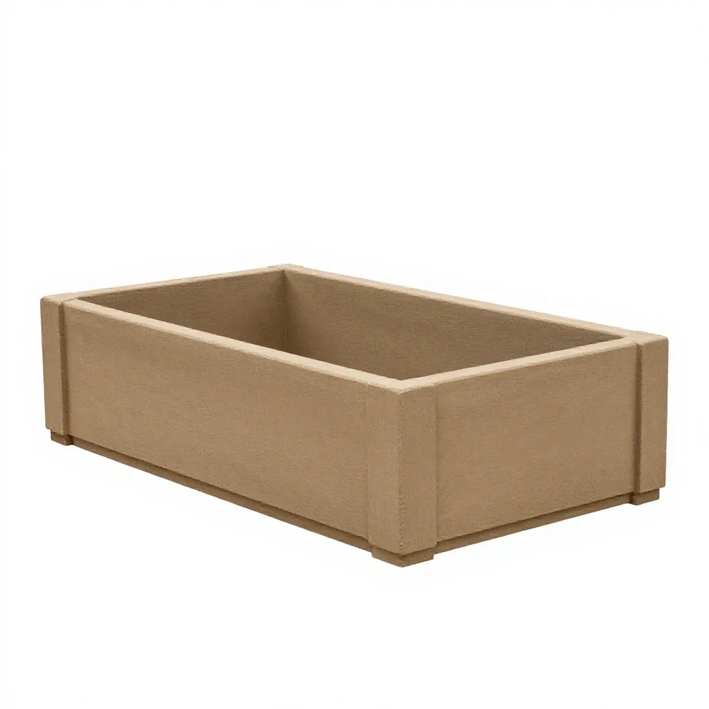Raised garden bed isolated on a white background