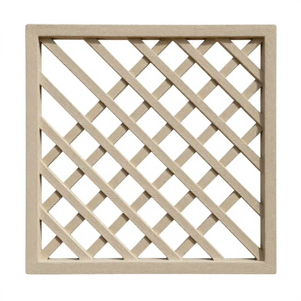 Trellis panel isolated on a white background