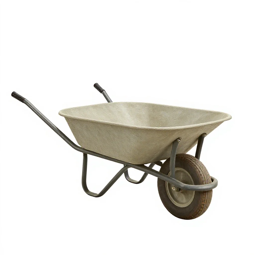 Wheelbarrow isolated on a white background