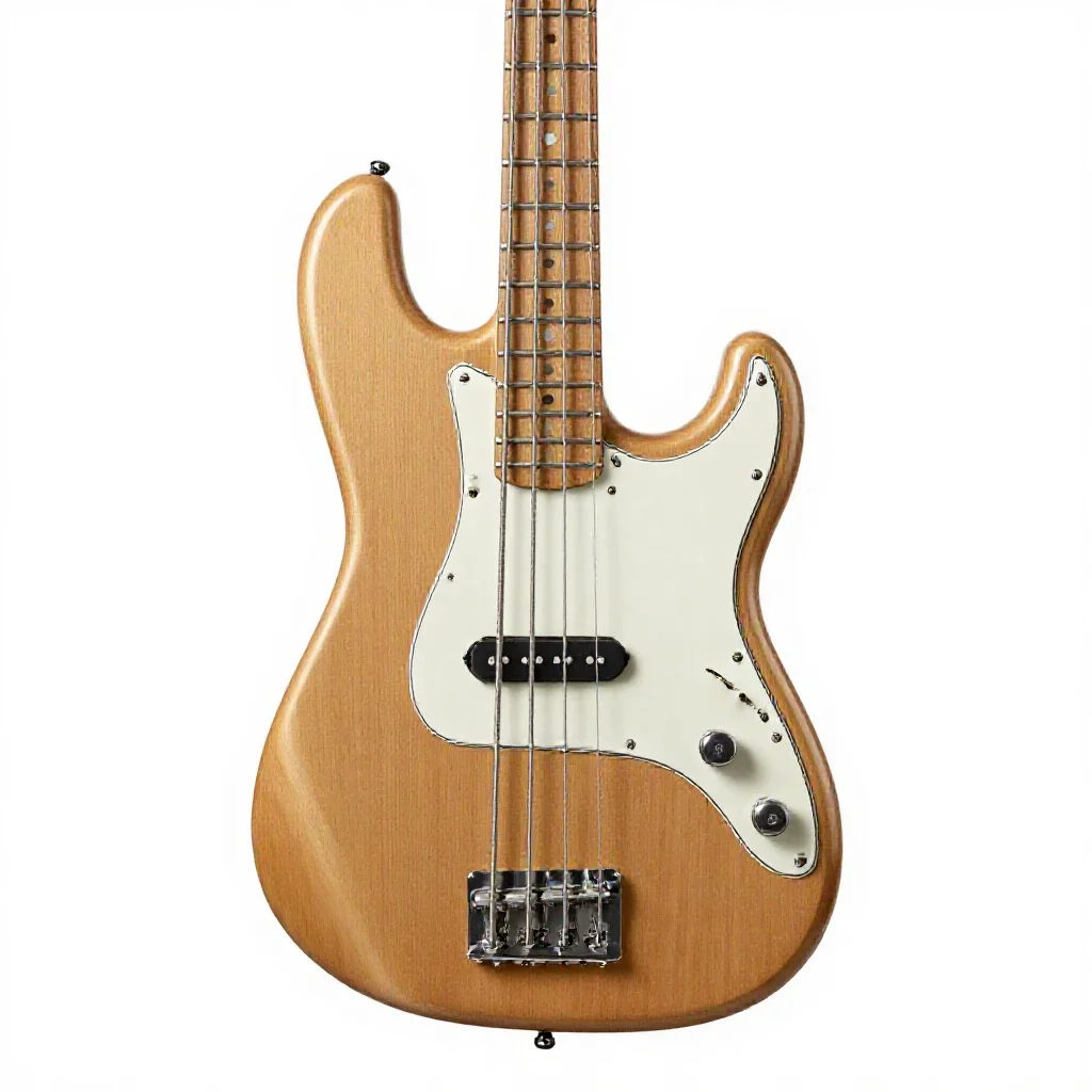 Bass guitar isolated on a white background