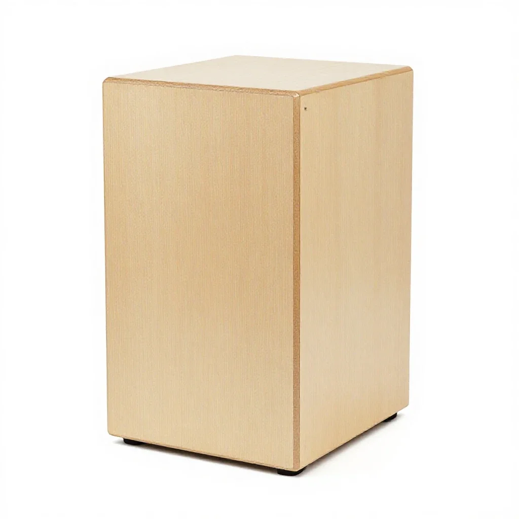 Cajon box drum isolated on a white background