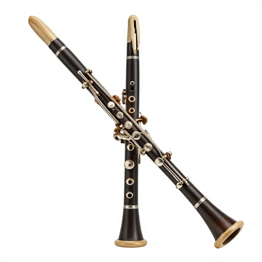 Clarinet isolated on a white background