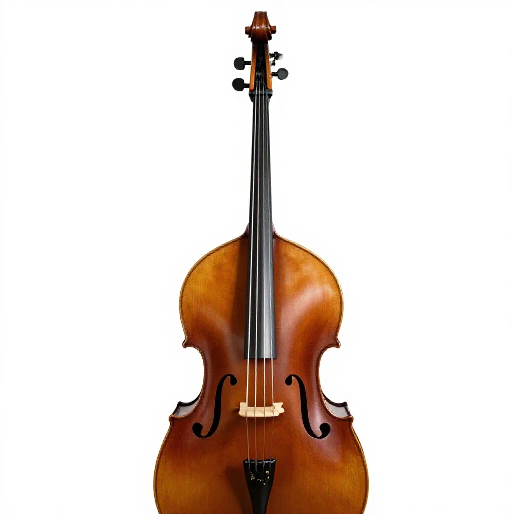 Double bass isolated on a white background