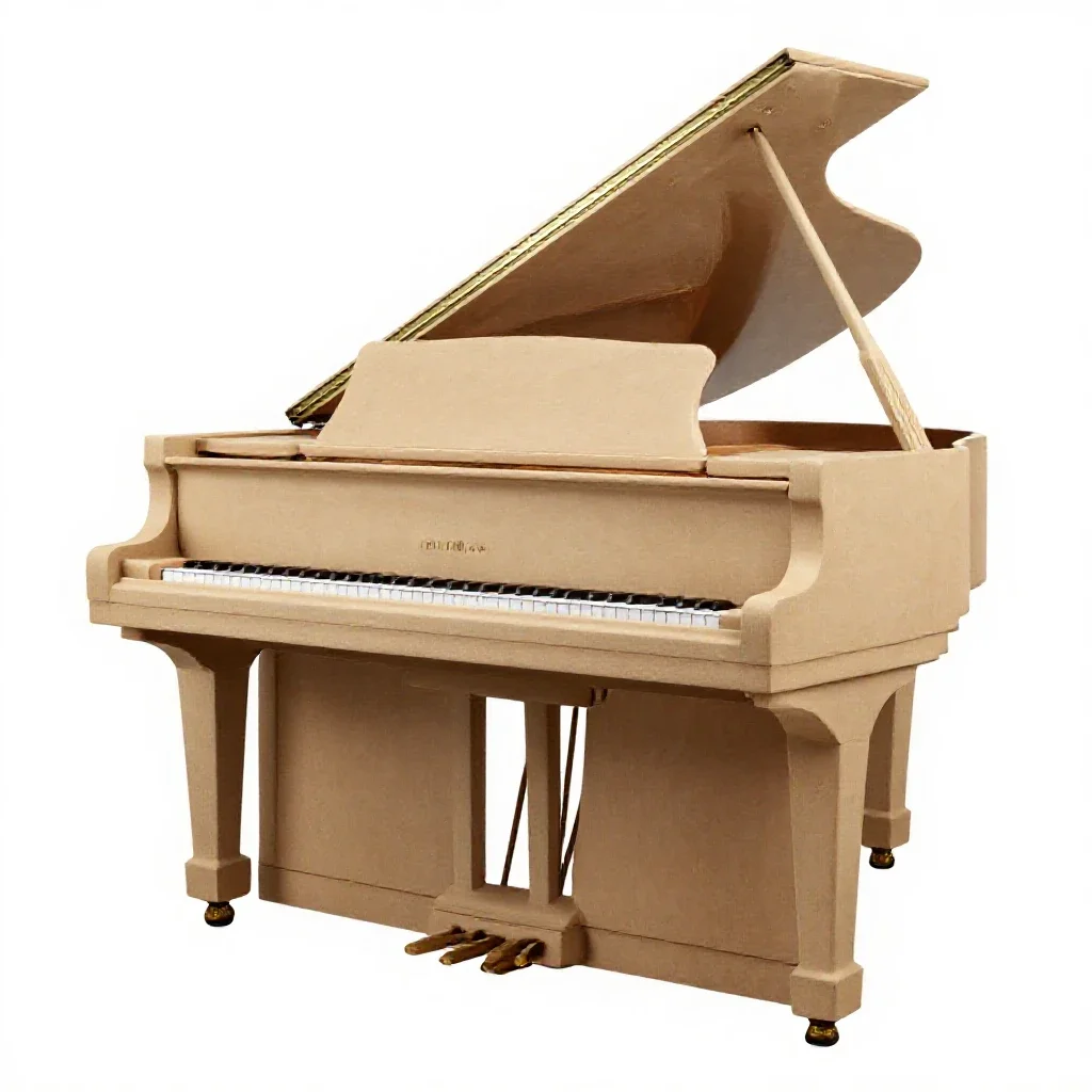 Grand piano isolated on a white background