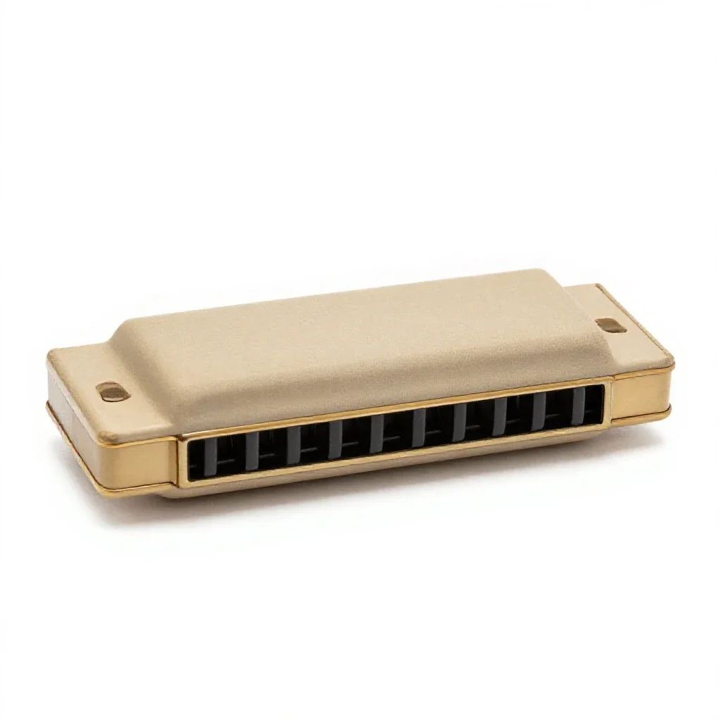 Harmonica isolated on a white background