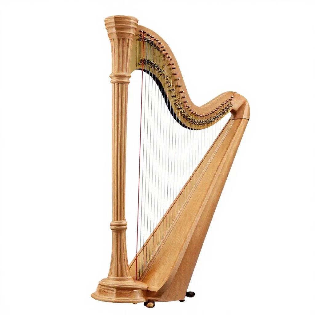 Harp isolated on a white background