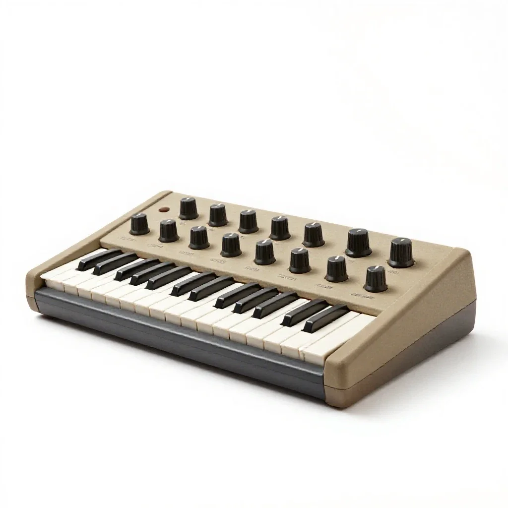 Modular synthesizer isolated on a white background