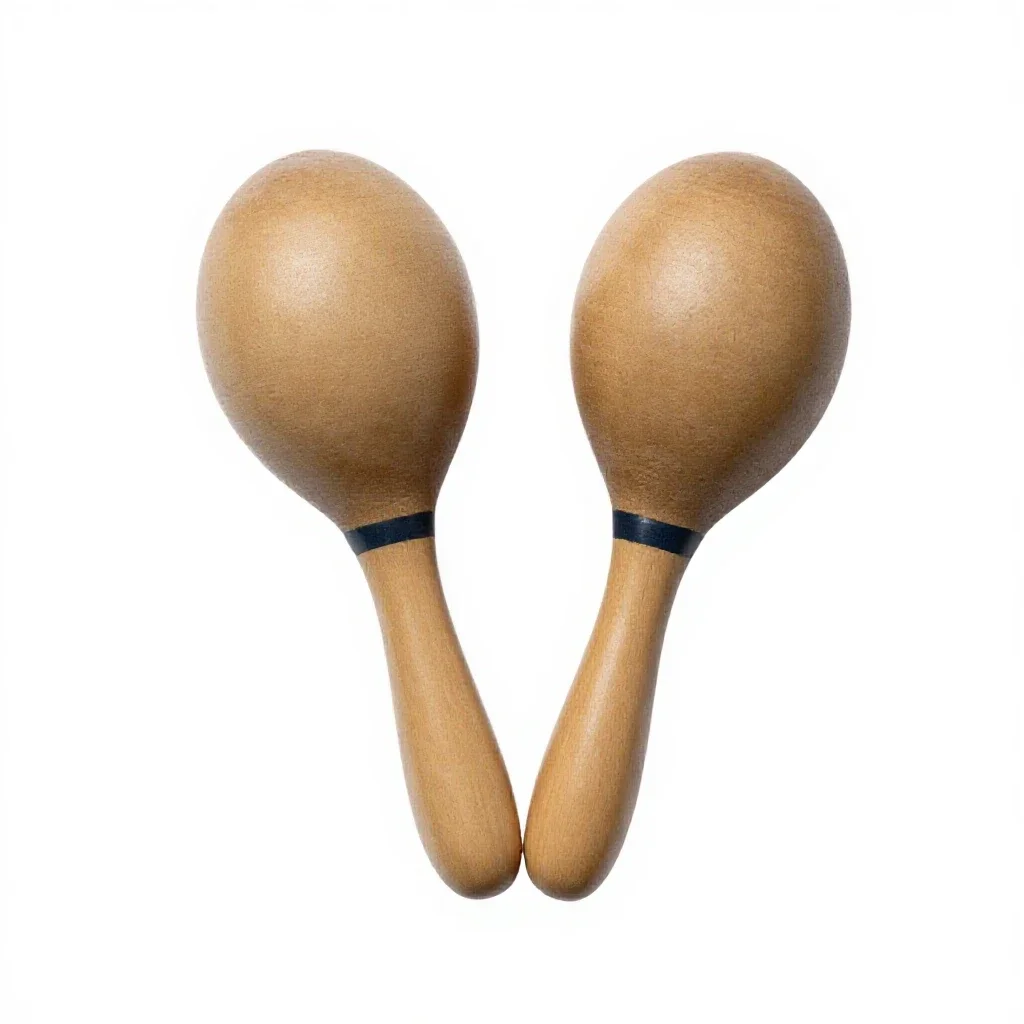 Pair of maracas isolated on a white background