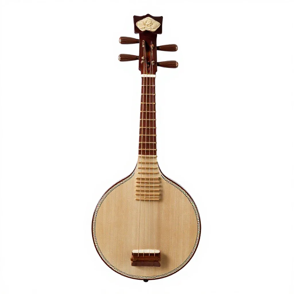 Sitar isolated on a white background