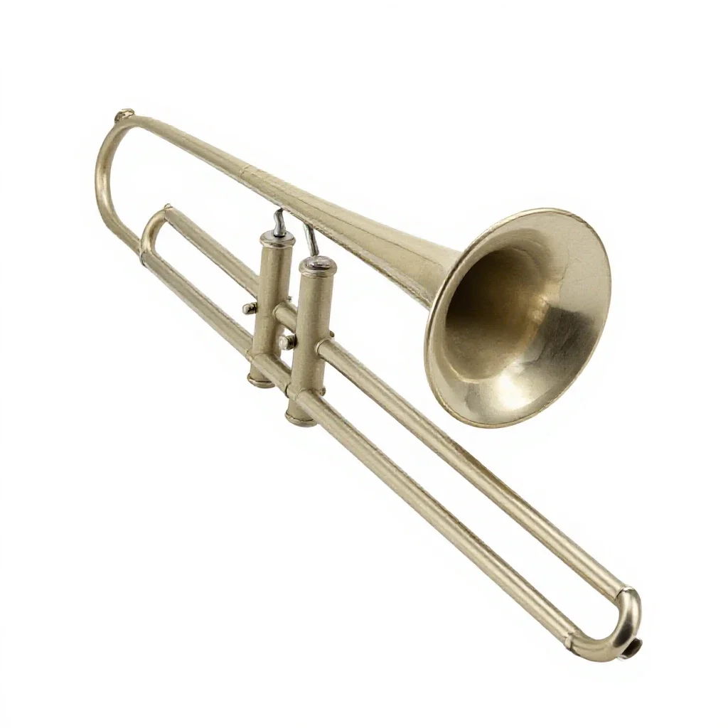 Trombone isolated on a white background