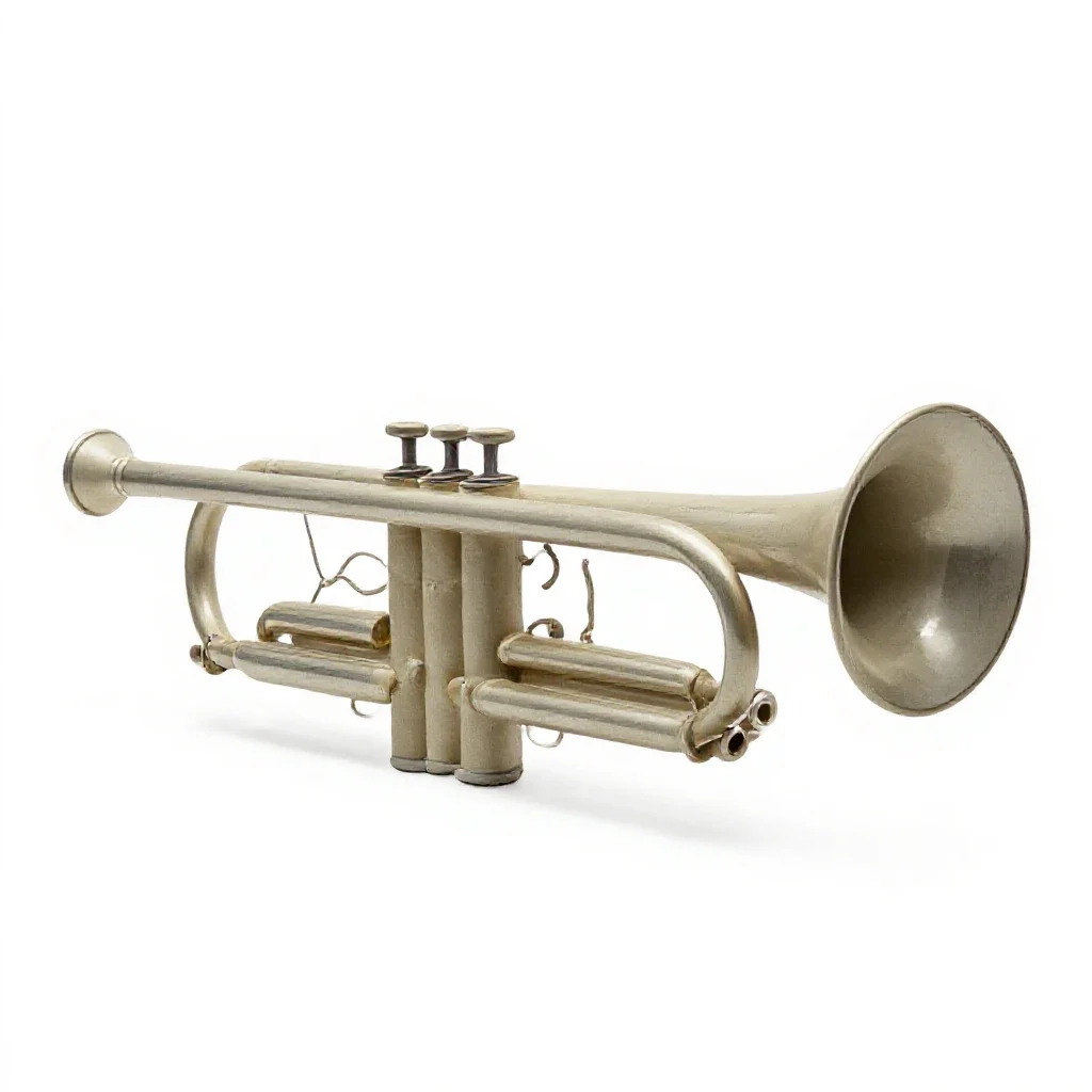 Trumpet isolated on a white background