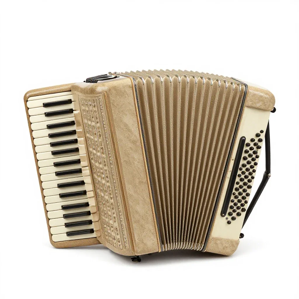 Accordion isolated on a white background