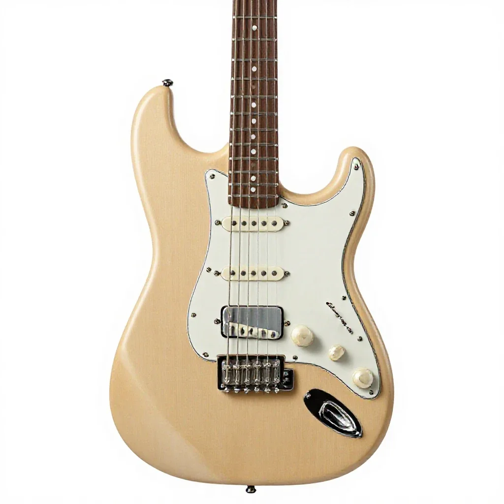 Electric guitar isolated on a white background