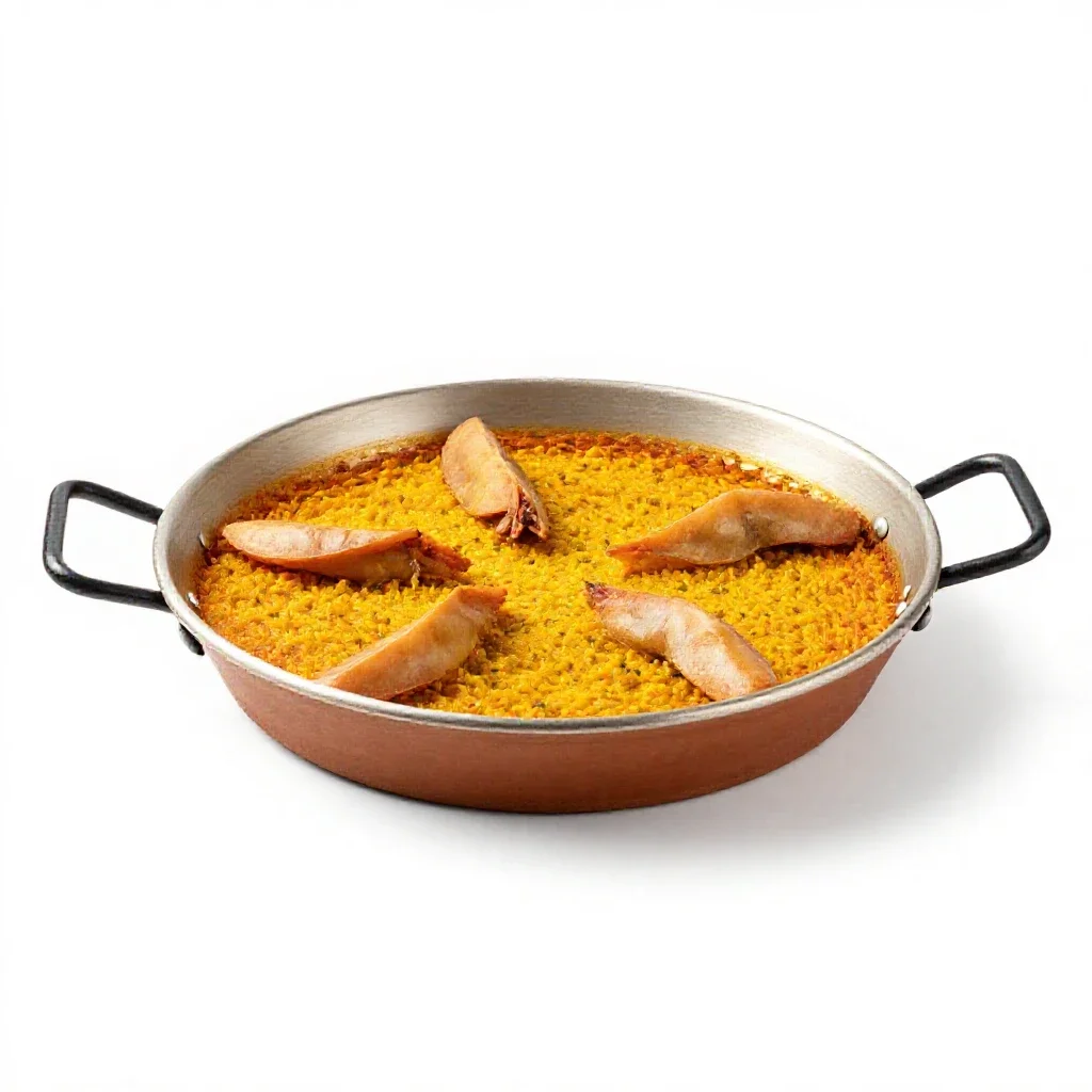 Paella pan isolated on a white background