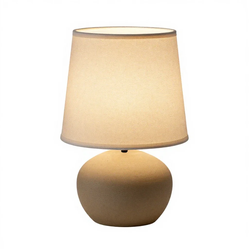 Bedside touch lamp isolated on a white background