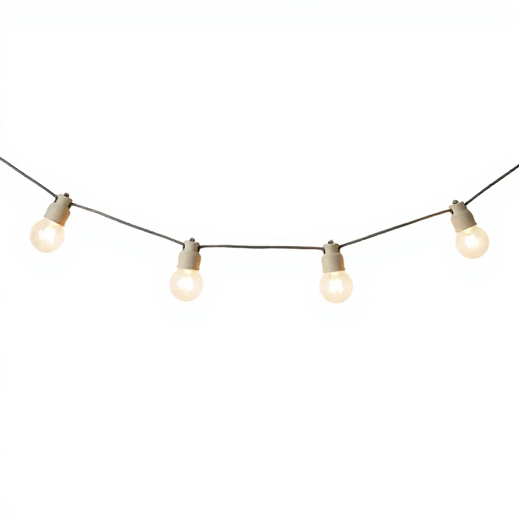 Festoon string light isolated on a white background