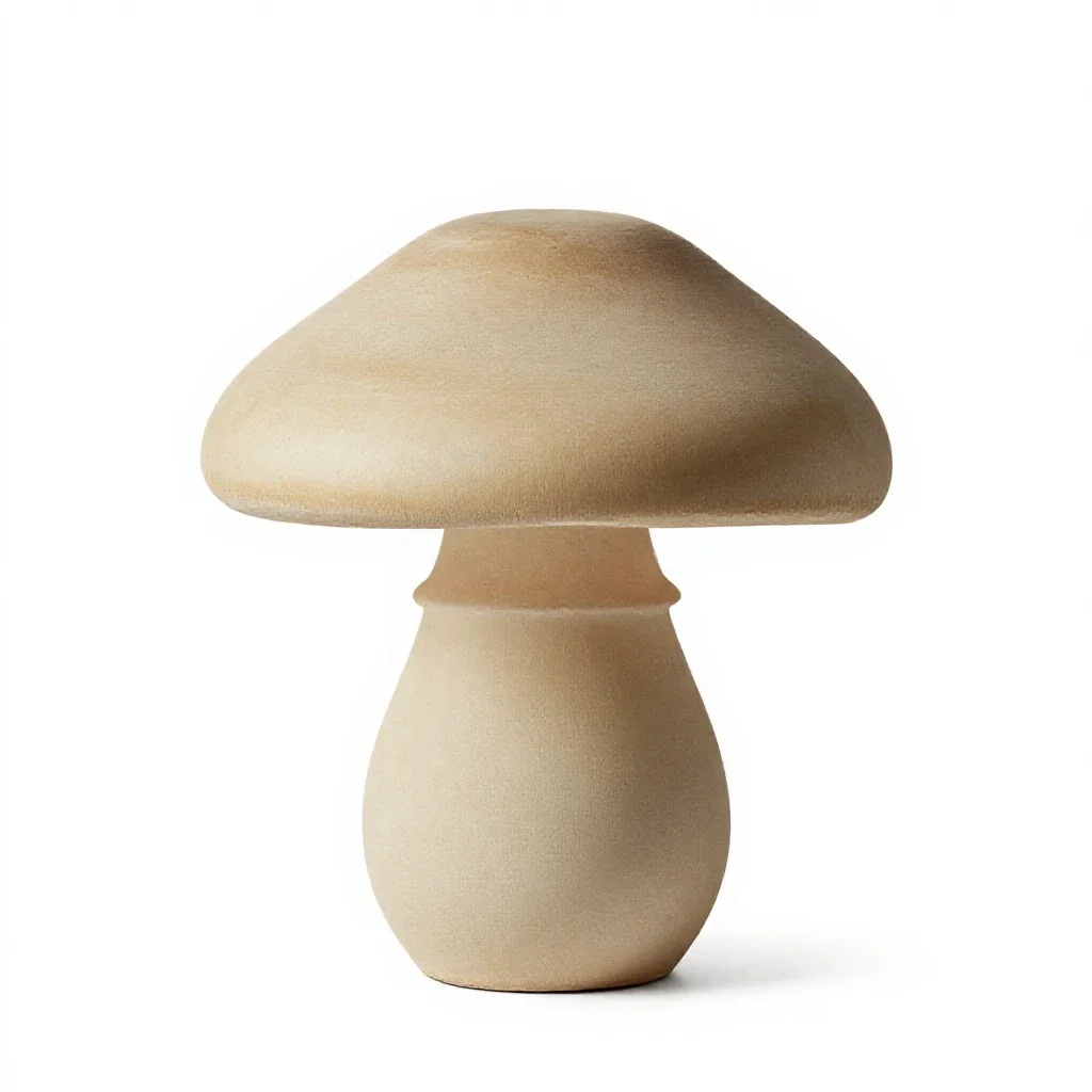 Mushroom table lamp isolated on a white background