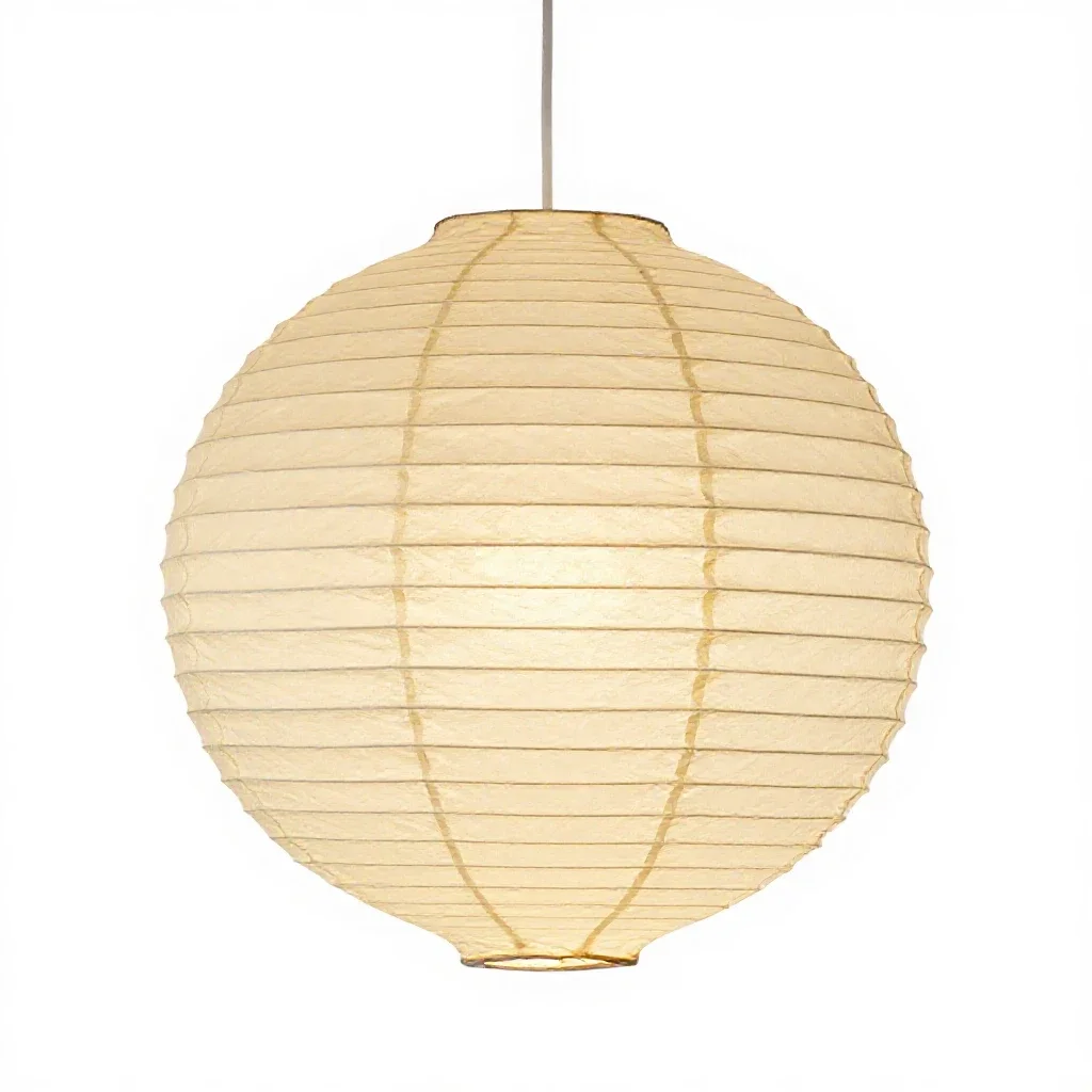 Paper lantern pendant isolated on a white background