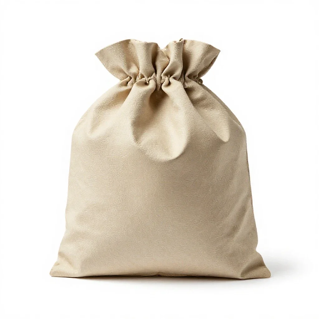 Paper luminaria bag isolated on a white background
