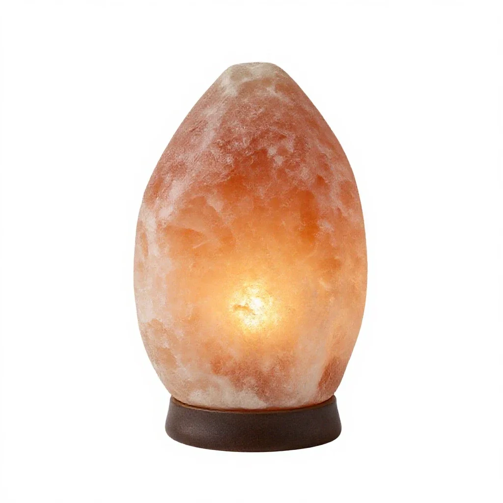 Salt lamp isolated on a white background