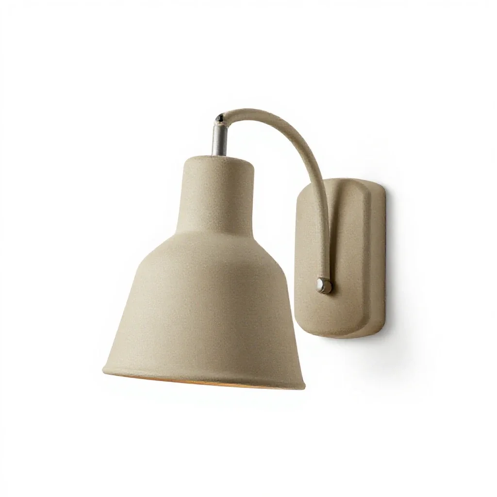 Swing-arm wall lamp isolated on a white background