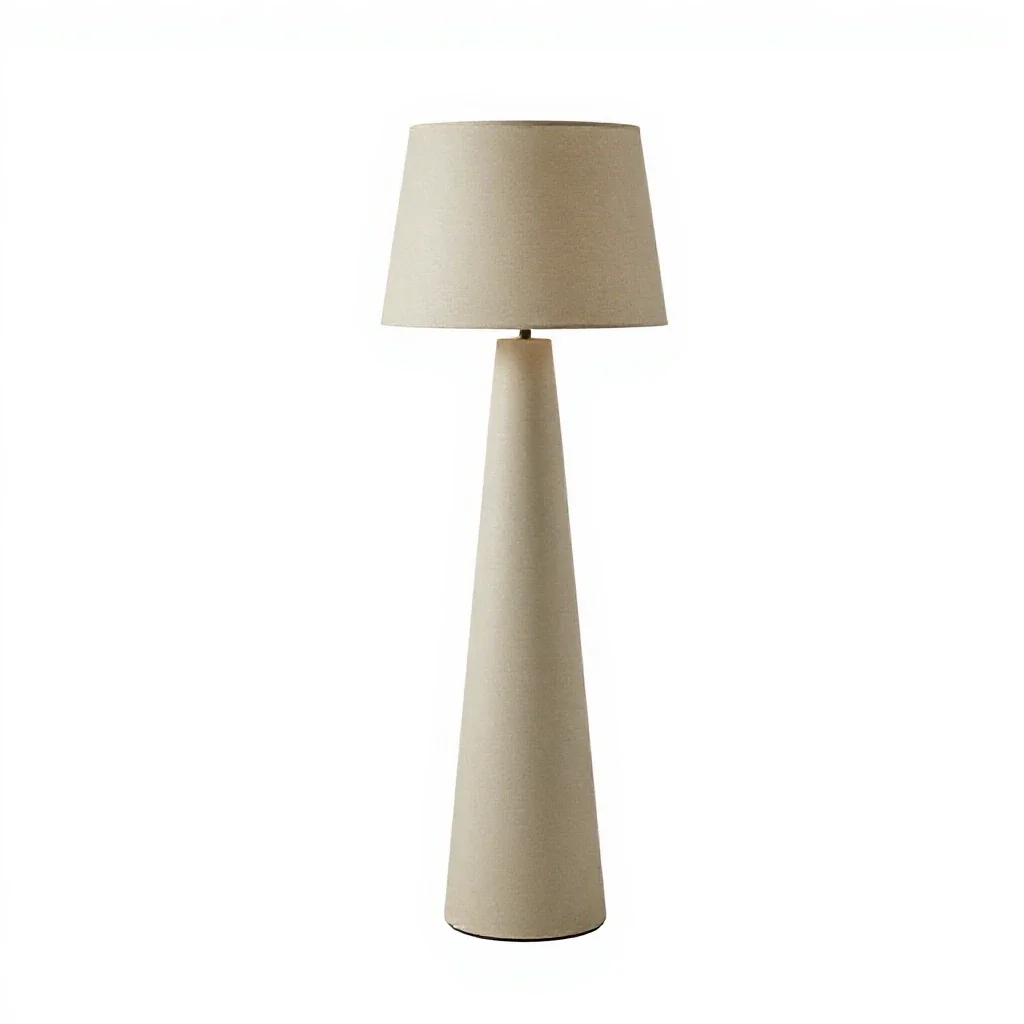 Arc floor lamp isolated on a white background