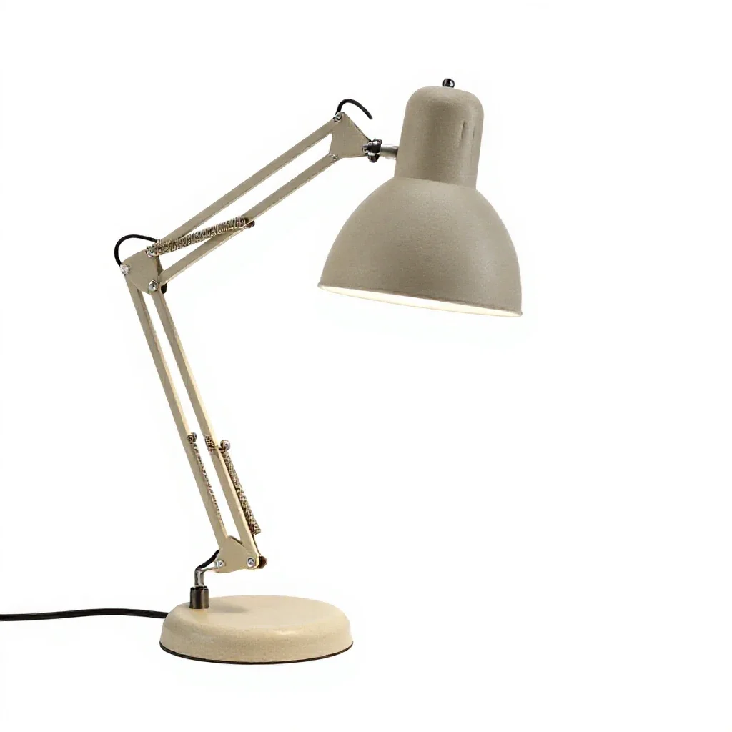 Articulated architect desk lamp isolated on a white background