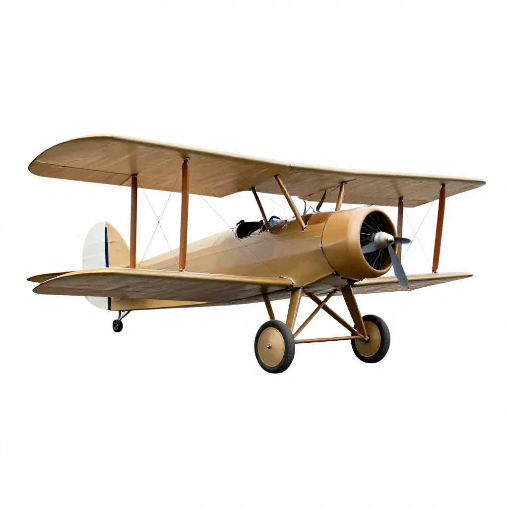 Biplane isolated on a white background