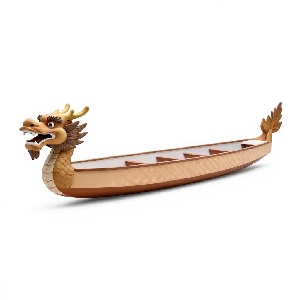 Dragon boat isolated on a white background