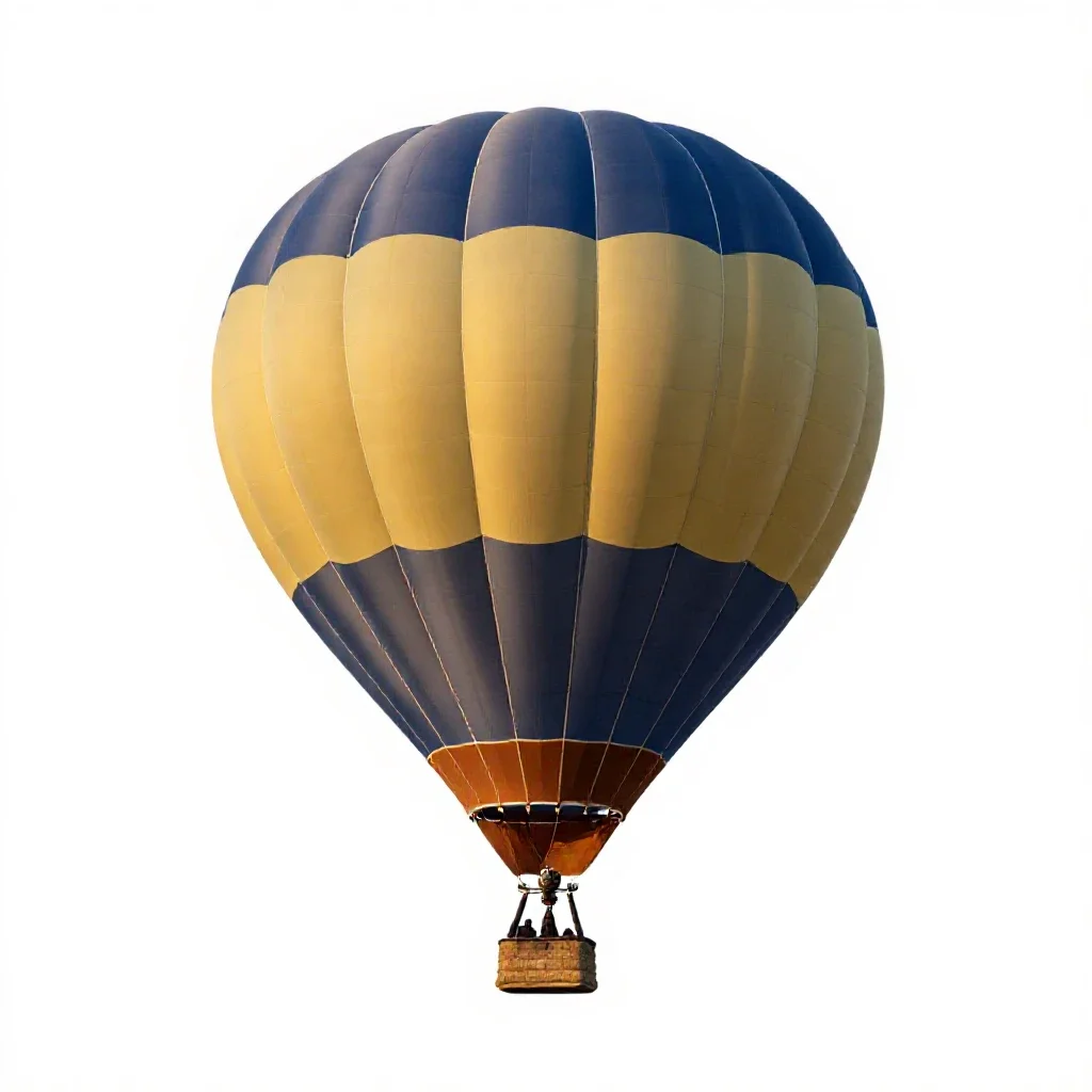 Hot air balloon isolated on a white background