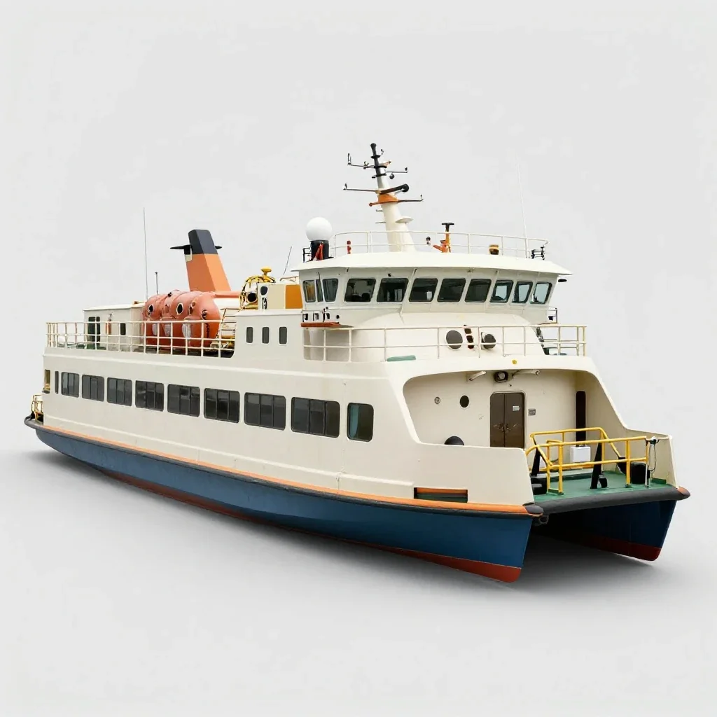 Hydrofoil ferry isolated on a white background