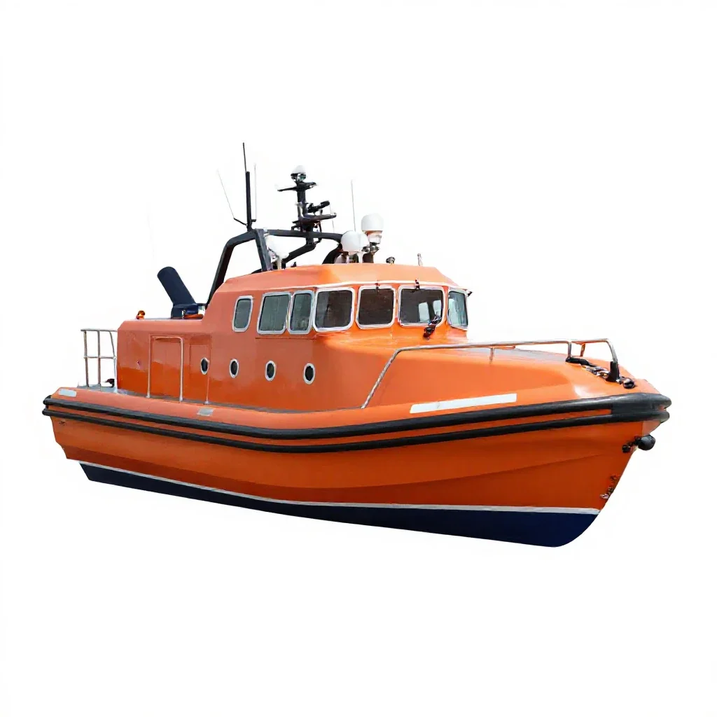 Rescue lifeboat isolated on a white background