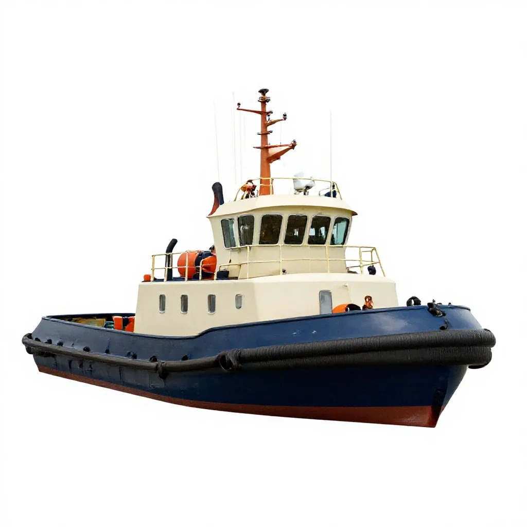 Tugboat isolated on a white background