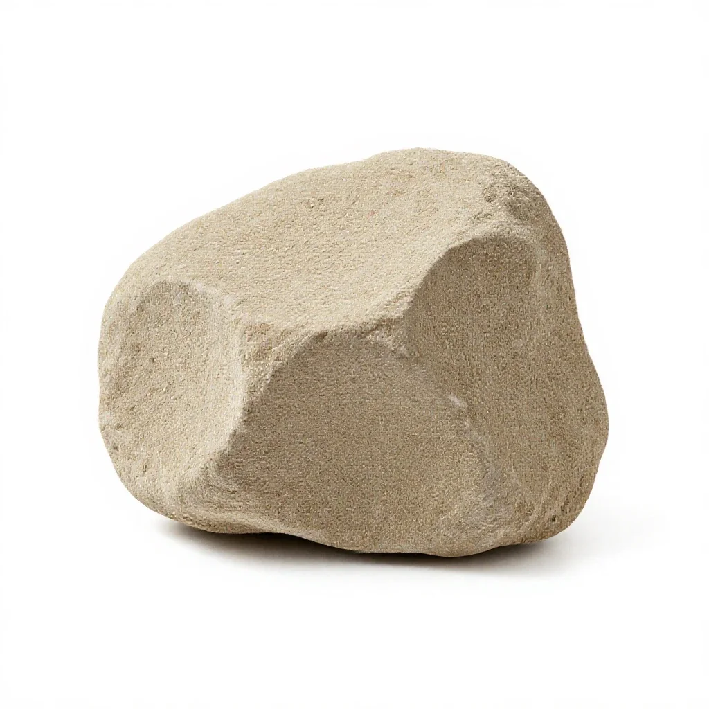 Chunk of pumice isolated on a white background